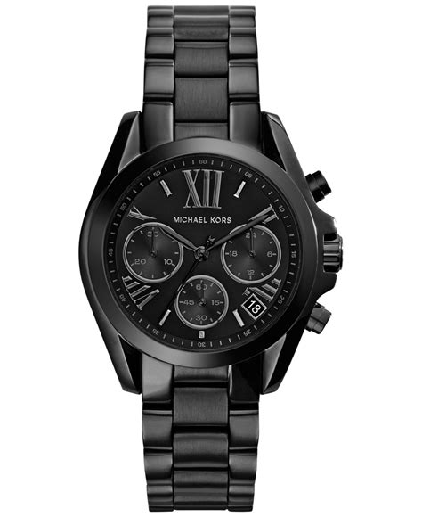 michael kors bradshaw black stainless steel watch|Michael Kors bradshaw chronograph watch.